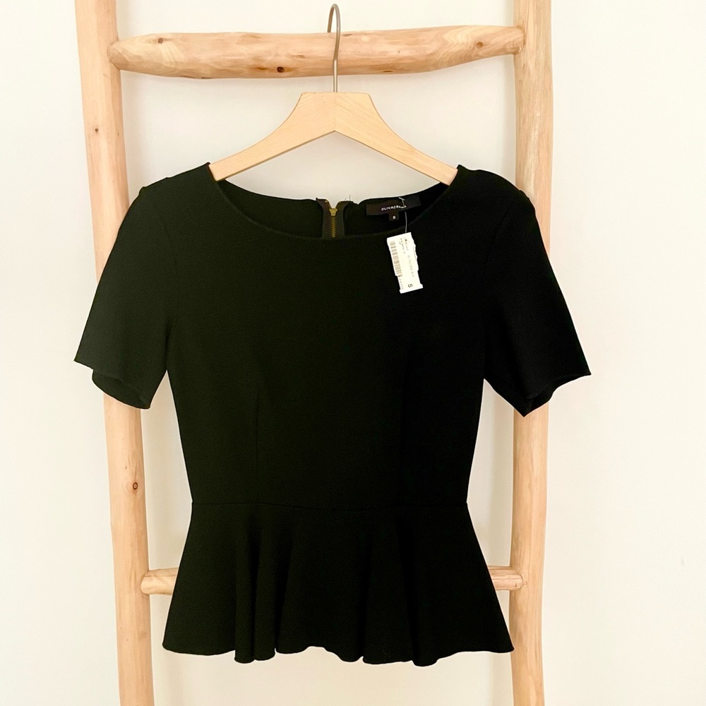 OLIVACEOUS Peplum Top